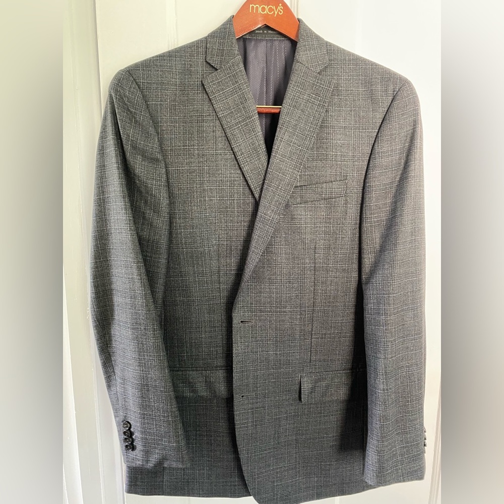 Gray with blue plaid Michael by Michael Kors sport coat size 40L